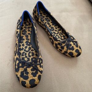 Leopard Ballet Flats Rothys size 8.5
